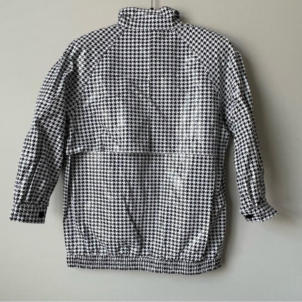 Wippette by Kenn Sporn Vintage 80s Houndstooth Rain Jacket with‎ Shoulder Pads - Picture 7 of 13